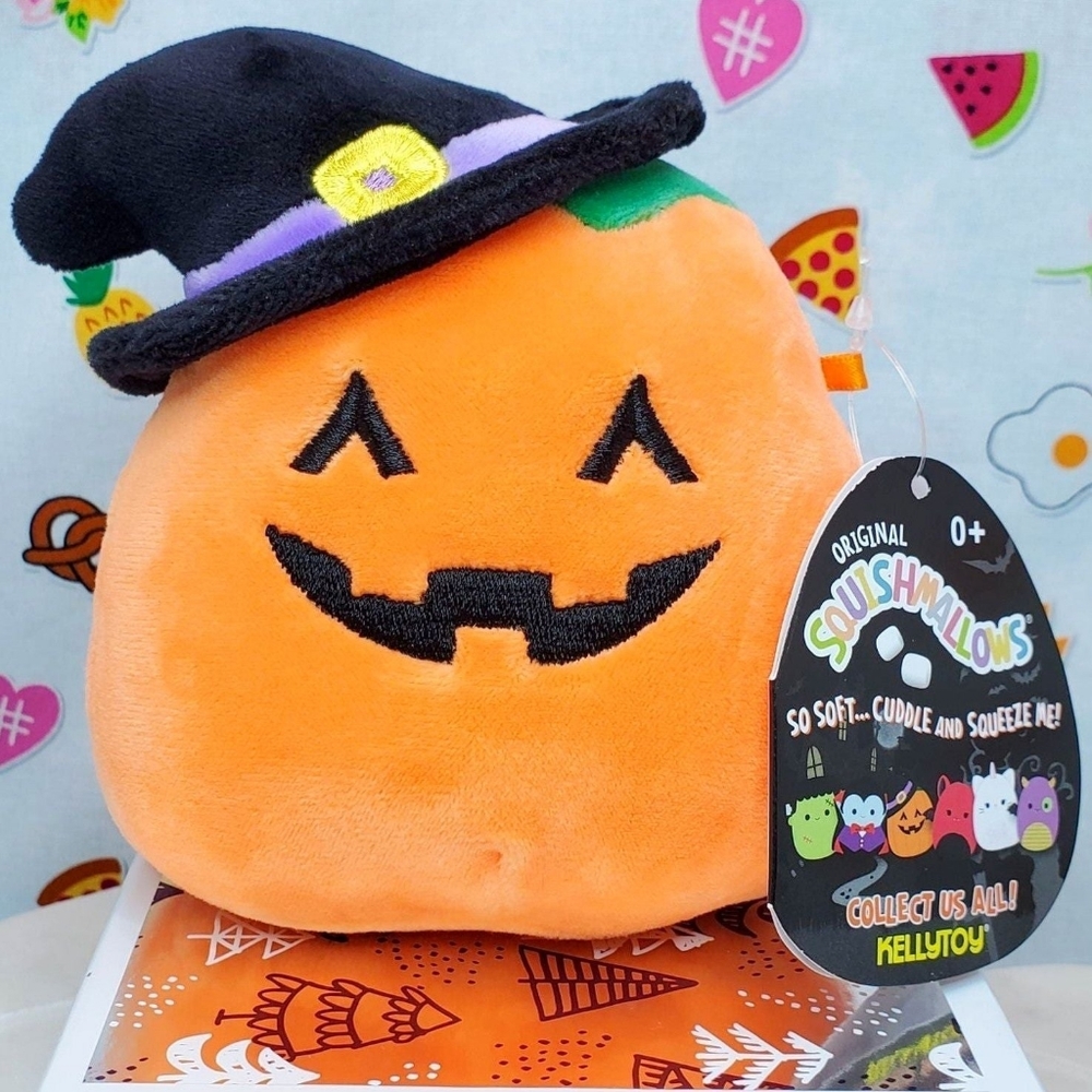 Squishmallow Paige the Witch Pumpkin 4.5" Halloween UltraSoft Stuffed Plush NWT
